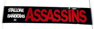 Vintage 1995 Original Assassins 5x25 Movie Theater Mylar Sign Poster Stallone - Picture 1 of 12