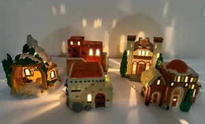 De colección NOMA Belén Noche En Belén Navidad Vacaciones Luz Casa Pueblo Decoración  - Imagen 1 de 24