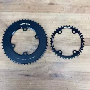 Low Mile! Rotor Aero Round 12-Spd AXS 50/37t 110mm 4-Bolt BCD Chainring Set 183g - Picture 1 of 8