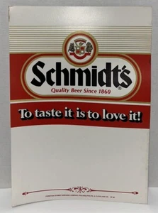 Schmidt Beer Sign Cardboard Store Advertising 20” X 16” Man Cave Bar Vtg Rare - Picture 1 of 9