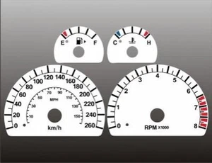 White Face Gauges for 2003-2004 Jaguar S Type METRIC KMH KPH - Picture 1 of 4
