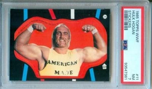 1985 Topps HULK HOGAN Sticker Original WWF Trading Card #11 PSA 7 - Picture 1 of 2