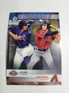 Joe Gray / Alek Thomas 2018 Bowman Chrome Recommended Viewing Rookie Card