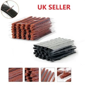5-100 Tubeless Tire Tyre Puncture Repair Kit Strips Plug Car Van Truck Bike 10CM - Picture 1 of 5