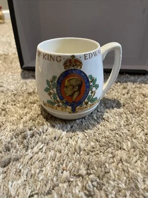 King Edward VIII  Coronation of May 1937 Mug /Cup -Burleigh Made In England - Image 1 of 4