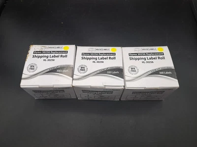 Lot of Three (3) Dymo 30256 Replacement: Shipping Label Roll- Yellow (HL-30256) - Image 1 of 4