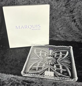Bandeja cuadrada Waterford Marquis Newberry Crystal 7,5" hecha en Alemania~~NUEVA EN CAJA - Imagen 1 de 6