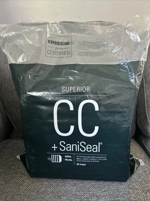 Oreck Superior CC Saniseal Upright Vacuum Bags HEPA Media Filtration 25 Bags - Image 1 of 2