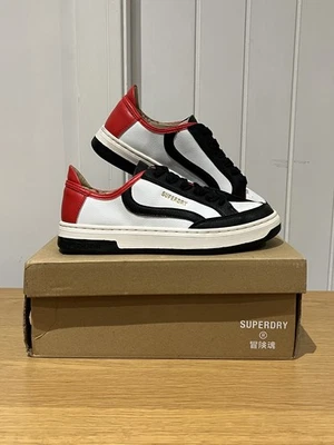 Tênis baixo Superdry feminino cesta vegana luxo Reino Unido tamanho 4 com caixa  - Imagem 1 de 4