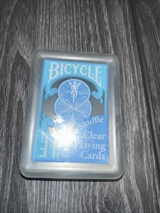 Bicycle Clear Plastic Poker Playing Cards - TEAL - New Waterproof - Picture 1 of 2