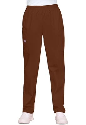 Pantalón Médico Cherokee Workwear Pull On Cargo 4200 Chocolate Cintura Elástica Pantalones Foto 1 de 4