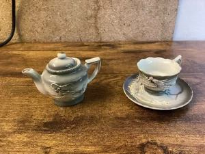 Small China Teapot With Cup And Saucer - Picture 1 of 6