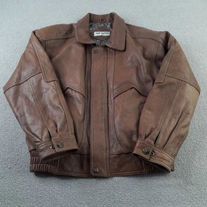 Split End Ltd Mens Jacket Large Brown Vintage 80’s Soft Leather Bomber Korea - Bild 1 von 10