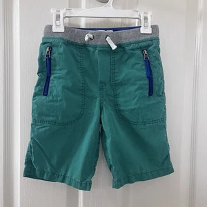 Mini Boden Adventure Pull On Shorts Green Elastic Waist Boys Size 7 - Picture 1 of 12
