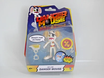 Danger Mouse Zip-Line Danger Mouse with Working Zip-Line 3" Figure NEW IN BOX - Image 1 of 4