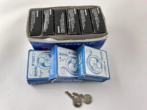 Lote de 9 Cerraduras Disco Abus Buffo 28/70 Acero Inoxidable Alemania con Llaves - Imagen 1 de 14