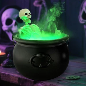 Halloween Decorations Indoor, LED Mist Maker Halloween Witches Cauldron Black - Picture 1 of 12