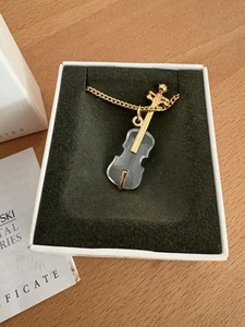 SWAROVSKI Kette mit Anhänger Violine vergoldet *ungetragen* - Bild 1 von 6