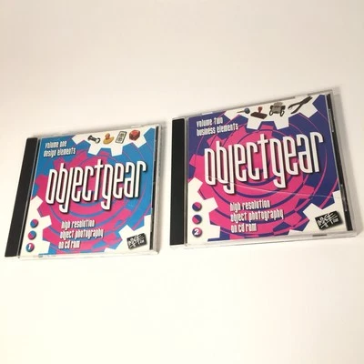 Image Club ObjectGear Object Photography Design Elements Vol. 1 & 2 CDs 1996 Vtg - Image 1 of 4