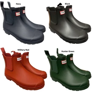 HUNTER Stivaletto donna originale impermeabile Chelsea gomma pull-on - Foto 1 di 25