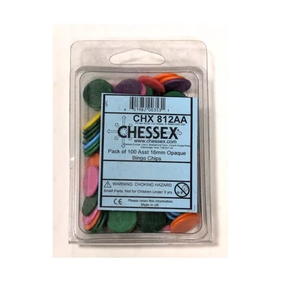 Chessex 游戏组件组合宾果游戏芯片 - 22 毫米 (100) 全新 — 第 1/2 张图片