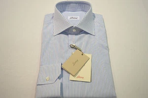NEW BRIONI Dress SHIRT 100% Cotton Size 18 Us 46 Eu (Store Code OP) - Picture 1 of 4