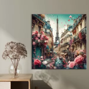 Floral View of Paris Limited Edition High Quality Home Decor Australian Made - Foto 1 di 3