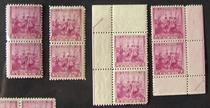 US 3¢ stamp SC #836 Landing of Swedes & Finns MNH 1938 vertical/horizontal pair. - Picture 1 of 2