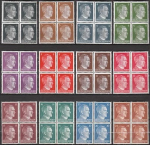 Stamp Germany Mi 781-92 Sc 506-17 Block 1941 WWII 3rd Reich Hitler Subset MNH - Picture 1 of 1
