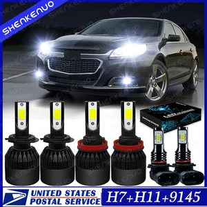 Kit de faros LED de haz alto y bajo + faros antiniebla 6000K para Malibu 2013-2015 - Imagen 1 de 12