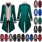 Manteau veste victorienne vintage pour hommes costume steampunk gothique Renaiss