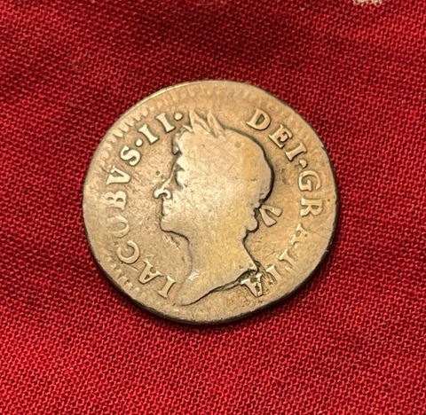 1686 James II Silver Maundy 4 Pence Groat, 3 Year Reign, Colonial Scarce Cover