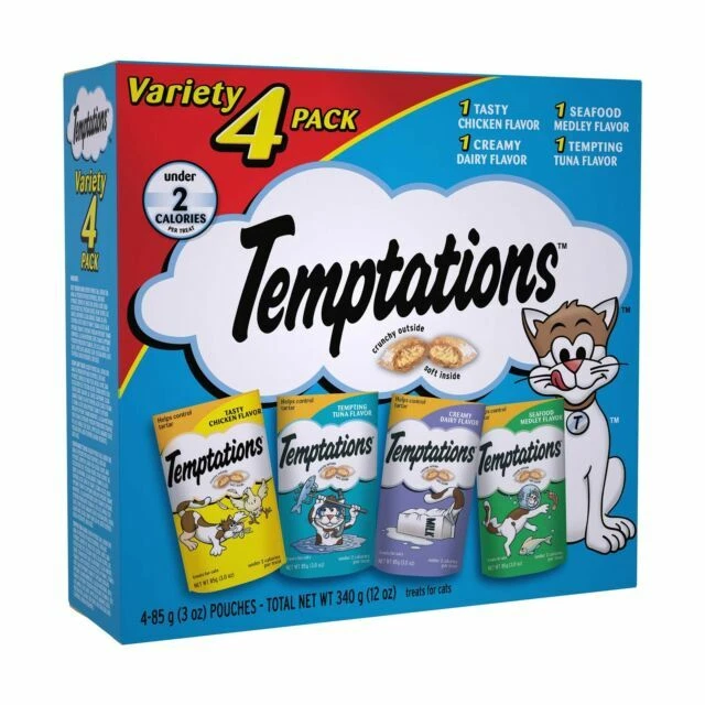 TEMPTATIONS Classic Cat Treats Feline Favorites Variety Pack 10100914