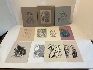 Menge 11 Margaret Murphy-Reed farbiges Kunstdruckblatt *signiert* alter Stamm - Bild 1 von 11