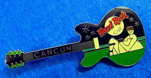 CANCUN MEXICO CHACMOOL GOD OF WATER GIBSON ES GUITAR Hard Rock Cafe PINS - Picture 1 of 1