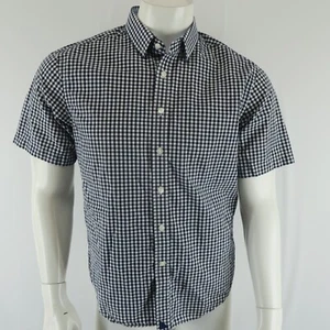 UNTUCKit Short Sleeve Button Up Shirt Mens S Black 100% Cotton - Picture 1 of 7