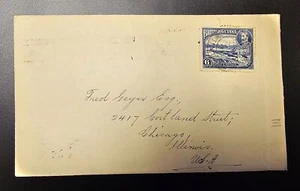 BRITISH GUIANA 1936 Cover KGV 6c Stamp Sent to Chicago Illinois Boston Postmark - Picture 1 of 17