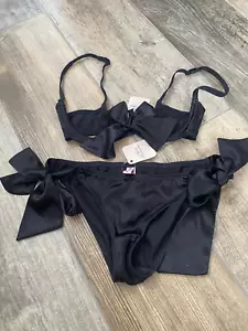 Agent Provocateur Seide "MARYLIN" Schleife Slips & Open Peek BH! KLEIN - NEU ETIKETT! - Bild 1 von 7