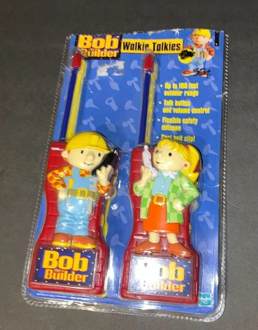 2001 TIGER Bob The Builder Bob and Wendy Walkie Talkies - In Original Package Cover