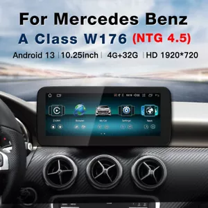 10.25'' Android 13 Car Stereo Carplay GPS For Mercedes Benz A Class W176 NTG 4.5 - Picture 1 of 12