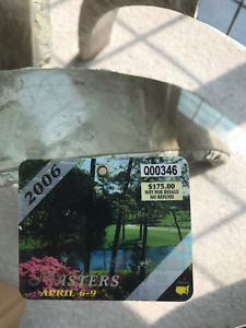 🔥🔥RARE 2006 MASTERS BADGE TICKET AUGUSTA NATIONAL GOLF PGA MICKELSON WINS!🔥🔥