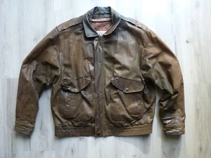 VTG New Zealand Outback Cooper Collections Leather Bomber Jacket M Rider FLAWS* - Picture 1 of 18
