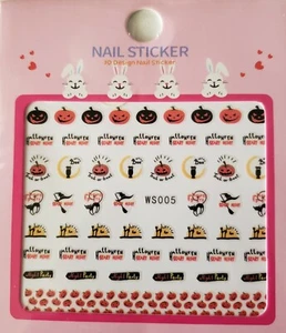 Halloween Nail Art Stickers Self-Adhesive Decals Set of 1 - Picture 1 of 1