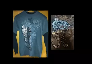 Vintage Silver Tiger T Shirt M.E. 87 Boys Size L 14-16 NWT (Macy's Dept) - Picture 1 of 1