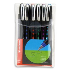 Stabilo Bionic Black Fine Pt Wallet Of 6 Colo