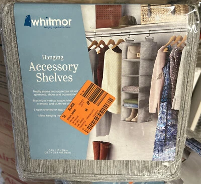 Whitmor Accesorios Colgantes Estantes 5 Estantes Abiertos TOTALMENTE NUEVO Foto 1 de 4