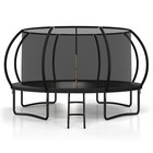 10/12/14/16 FT Outdoor Trampoline W/ Net and Ladder Trampoline for Kids & Adult