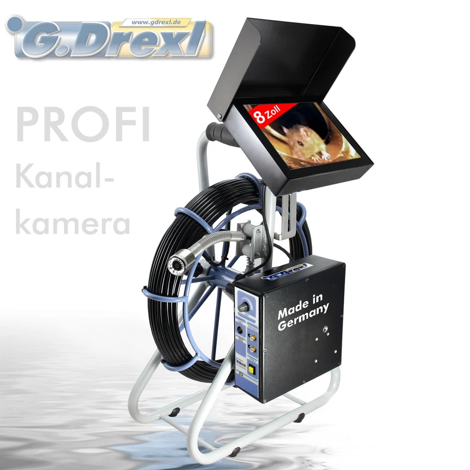 Rohrkamera Kanalkamera MINI 3000 S Color mit 8" LCD Monitor - Bild 1 von 1