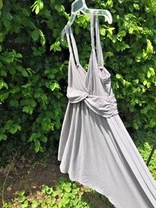 ANN TAYLOR LOFT Marilyn Monroe Flare Halter Swirl Halter Sun Dress Womens Size M - Picture 1 of 7