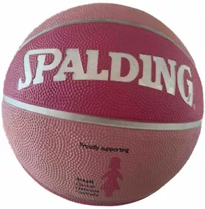 Spalding Pink Size 6 Rubber Basketball Indoor/Outdoor BALL COMES INFLATED - Picture 1 of 4